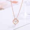 Collar elegante, geométrico, sencillo, de plata esterlina 999, de lujo, estilo europeo y americano, con diseño para mujer, estilo popular en Internet, cadena para suéter que combina con todo.