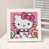Animación de Dibujos Animados Nueva Pintura de Diamantes Kuromi DIY Juguetes de Pintura de Diamantes Hechos a Mano para Niños con Marco de Fotos Mesa Regalo