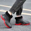Botas de Lluvia Cortas para Hombre Moda Otoño e Invierno, Zapatos Impermeables para Hombre Estilo Deportivo, Zapatos de Goma, Botas de Lluvia Antideslizantes Engrosadas y Ensanchadas para Hombre de Comercio Exterior