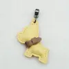 Chaveiro de Filhote de Couro Genuíno Feito à Mão Cordão Anti-Perda Pingente Chaveiro de Carro Bulldog Francês Chaveiro de Corda Trançada