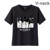 Nota de muerte transfronteriza, animación de Death Note, cuello en V impreso periférico, manga corta para hombres y mujeres