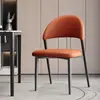 Taburete con respaldo de lujo ligero, silla de comedor simple y moderna, mesa y silla de restaurante estilo italiano, silla cómoda para reuniones en casa/hotel, metal