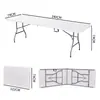 Mesa plegable para exteriores, Mesa de plástico, Mesa para mercado nocturno, Mesa portátil de camping, Mesa rectangular plegable simple para uso en el hogar