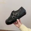 Mocasines de Cuero Retro de Moda Zapatos para Mujer 2025 Nuevos Zapatos de Algodón Cálido con Felpa Otoño e Invierno