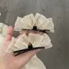 Pajarita de Malla Negra Pinza de Cocodrilo Pinza Lateral Pasador de Encaje para el Pelo Accesorio para el Cabello Pinza Superior de Tela para Mujer