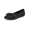 Elegantes Sapatos Náuticos Versáteis Brisa da Noite, Sapatilhas de Tamanho Pequeno, Sapatos Pontudos Estilosos com Laço, Sola Macia