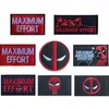 Parche de Tela Bordado Deadpool Máximo Esfuerzo Parche de Bordado para Toalla Accesorios para Ropa