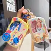 Llavero Creativo de Consola de Videojuegos de Carreras de Coches con Temática de Comida, Lindo Juego de Desafío, Accesorio Colgante para Mochila de Estudiante, Portátil