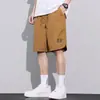 Pantalones Cortos Deportivos Ligeros de Verano para Hombre, Corte Holgado, Pantalones de Cinco Puntos de Seda Hielo Negros para Hombres de Tallas Grandes