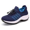 Nuevos zapatos transpirables de tejido elástico de talla grande transfronterizo, calcetines ligeros de moda a la moda, zapatos deportivos para mujer