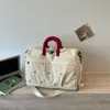 Bolsa de viaje de alta calidad y elegante con gran capacidad, con diseño de lazo, adecuada para llevar equipaje, como bolso de hombro, un bolso de mano acolchado, para el gimnasio y uso deportivo, y para llevar en cabina