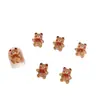 Novas Decorações de Unhas Artísticas Butter Bear em Pacote Misto, Ursinho Marrom Fofo Desenho Animado 3D Decorações de Unhas Desgastáveis de Resina