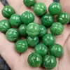 Jadite Esmeralda sementes de abóbora verde secas contas soltas de jade pulseira de melão de bênção verde da avó colar acessórios de joias contas feitas à mão atacado