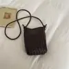 Nova Bolsa de Palha Tecida da Moda para Mulheres 2026, Bolsa para Celular Estilo Coreano, Bolsa de Ombro e Transversal Versátil Casual para Mulheres