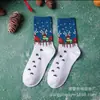 Calcetines Navideños de Dibujos Animados Serie 2025 Calcetines para Mujer Transfronterizos Amazon Calcetines para Hombre Talla 37-43 Talla Calcetines de Media Caña Navideños