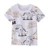 Atacado de roupas infantis estilo europeu e americano, nova camiseta de manga curta para meninos para o verão, camiseta básica para bebê
