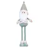 Decorações de Bonecos Retráteis de Natal de Novo Produto Transfronteiriço Tecido Verde Papai Noel Boneco de Neve Rena Boneco de Pernas Longas