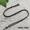 Cordão de alta qualidade para contas Dzi, para carro, corda fina com contas de cinábrio dourado, colar feito à mão, pingente para pendurar no pescoço