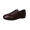 Sapatos Femininos de Couro Pequenos Estilo Streetwear Patchwork Estampa de Leopardo Cadarço Salto Baixo Bloco Pequeno Sapato de Couro Estilo Britânico Retro Para o Trabalho Casual Sapatos Femininos