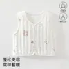 Roupas de bebê, Classe A, colete acolchoado 40g, roupas de bebê para outono e inverno, colete quente, acolchoado grosso com estampa de desenho animado