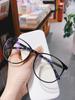 Armações de Óculos Transparentes Anti-Luz Azul Podem Ser Equipadas com Lentes de Grau, Alto Valor Estético, Estilo Early Eight-Frame, Aparência Natural, Óculos Sem Grau