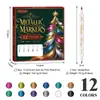 Set Navideño de bolígrafos marcadores metálicos de doble punta más vendidos transfronterizos, bolígrafo metálico para firma de manualidades, pincel para tarjetas de felicitación pintadas a mano