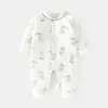 Mameluco Acolchado para Bebé, Calentito para Otoño e Invierno, Pelele Sin Costuras, Traje Delgado de Algodón Engrosado para Gatear, Ropa de Una Pieza para Niños