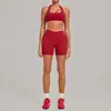 Conjunto de Yoga Feminino de Malha Justa com Gola Halter Cor Areia de Outono Respirável de Secagem Rápida Transfronteiriço Casual Fitness Esportivo Conjunto 5423+9721