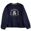 Moletom Redondo com Estampa de Desenho Estilo Coreano Outono/Inverno 2025 para Mulheres, Novo Estilo Preguiçoso Bf Caimento Solto, Forrado com Fleece e Espessado, Blusa da Moda