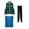 Ropa Deportiva para Niños Otoño Cuello Alto Cremallera Sudadera Verde Oscuro Conjunto de Tres Piezas X-O Chaleco Nuevo