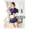 Lencería Sexy Disfraz Uniforme de Policíaca Falda Tentadora Traje Ropa de Espectáculo Azafata Uniforme de Policía Policíaca Ropa Profesional