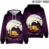 Sudadera con capucha Cosplay de Calabaza y Calavera de Halloween Europea y Americana Transfronteriza Sudadera con Impresión Digital 3D Outlet de Fábrica