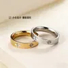 Anel Estrela de Oito Pontas em Aço Titânio para Mulheres e Homens, Anéis de Casal Cravejados com Diamantes, Anéis Transfronteiriços Europeus e Americanos, Acessórios de Joias da Moda de Alta Qualidade
