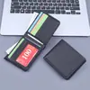 Billetera corta para hombre, tarjetero para hombre, billetera horizontal de comercio exterior transfronterizo integrada, billetera de cuero con patrón de lichi vintage, cuero suave para hombre