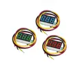Voltímetro de Tres Cables 0.36 pulgadas CC 0V-30V Voltímetro Digital LED Voltímetro para Motocicleta Medidor de Pantalla Digital