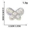Acessórios de coração, urso e borboleta galvanizados com incrustação de diamante para decoração DIY em sapatos Crocs, chaveiros para sapatos e capas de celular
