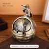 Cenicero Retro Zodiacal con Tapa A prueba de Viento Antipolvo Anticaída Adornos de Cenicero para Mesa de Centro de Sala de Estar para Hogar Oficina
