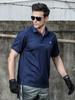 Ropa de Secado Rápido para Exteriores Huanlong, Camisa Polo con Cuello, Camiseta Deportiva de Manga Corta para Hombre que Absorbe el Sudor, Camiseta Táctica, Ropa para Entrenamiento Físico
