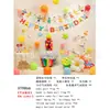 Conjunto de Balões de Aniversário Infantil para Crianças de 1 a 5 Anos, Suprimentos de Decoração para Cena de Festa, Conjunto Completo para Meninos e Meninas