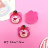 Nuevos accesorios de resina de oso de fresa transparentes funda para teléfono móvil pasador de pelo taza zapatos material DIY de pegamento cremoso venta al por mayor