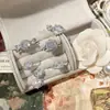 Anillo Exquisito Personalizado Corte Rosa Camelia Luz de Lujo para Mujer, Colgante de Diseño de Nicho, Pendientes de Alta Gama a la Moda