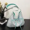 Bolso de Hombro Patchwork Menta Fresca Mambo Bolso Tote de Gran Capacidad Simple Doble Uso Doble Pan Primavera y Verano Nuevo