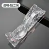 Cucharas desechables, empaquetadas individualmente, grado alimenticio, cucharas soperas de plástico engrosado, cucharas comerciales para llevar, cucharas de postre