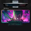 Venta Directa de Fábrica Alfombrilla de Ratón Luminosa de Una Pieza de Color RGB de Zoro Estilo Gaming Alfombrilla Grande para Teclado Alfombrilla Antideslizante para Escritorio