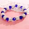 Pulsera Sencilla y Creativa Estilo Coreano, Arcilla Suave Incrustada con Diamantes y Pulsera de Cristal, Dulces Adornos de Colores Caramelo Japoneses y Coreanos