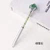Caneta esferográfica de cristal natural, caneta de pedra bruta de cristal, caneta de assinatura de bola de cristal, presente decorativo cultural e criativo de feriado atacado