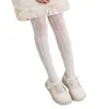 Calcetines de verano blancos transpirables de malla hueca antienganches para niñas Lolita, finos, de princesa, hasta la pantorrilla