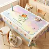 Mantel Infantil de Dibujos Animados Impermeable y a Prueba de Aceite, No Lavable, Nuevo Modelo 2026, Ambiente de Alta Gama, Mantel Rectangular para Mesa de Café