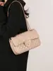 Bolsa Feminina de Luxo Estilo Chanel 2026 Nova Moda Versátil Acolchoada Transversal Casual Simples de Ombro Pequena Quadrada