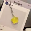 Lanyard para Teléfono con Purpurina Fina y Forma de Estrella Hinchada, Colgante para Bolso, Set de Regalo para Mejor Amiga, Cadena de Teléfono Transparente Hielo de Red